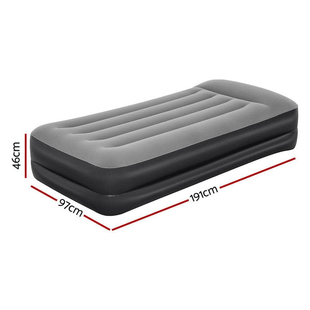 Air Mattress Single Inflatable Bed 46Cm Airbed Black