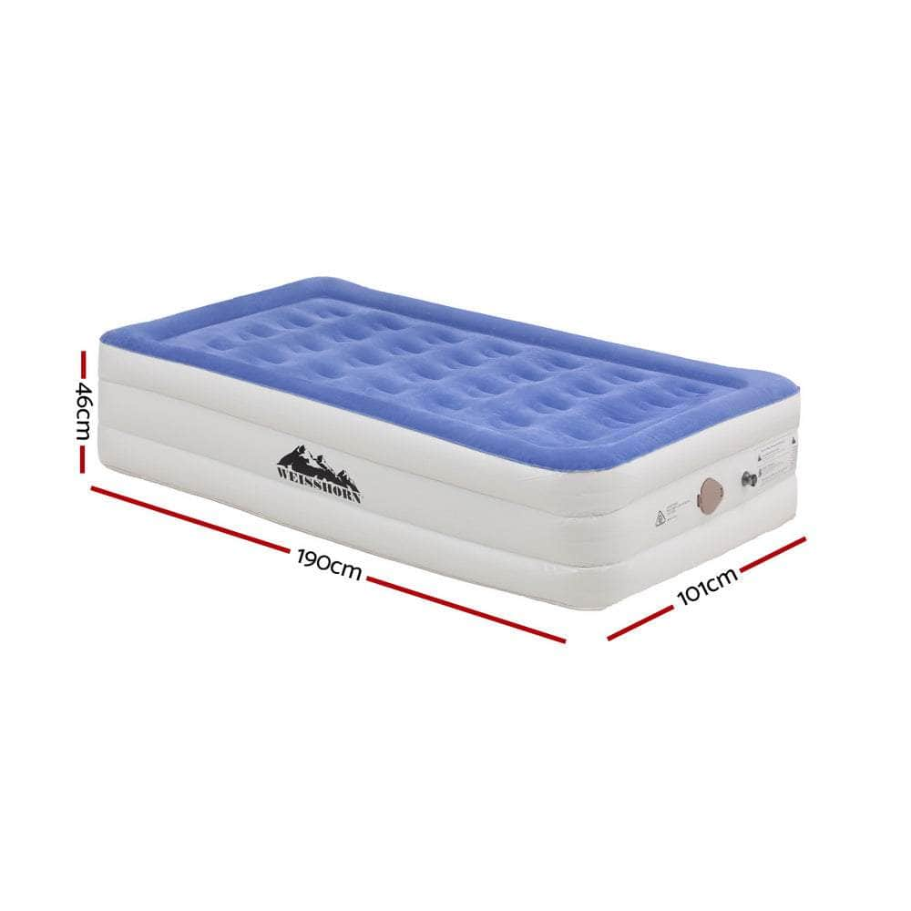 Air Mattress Single Inflatable Bed 46cm Cube Airbed