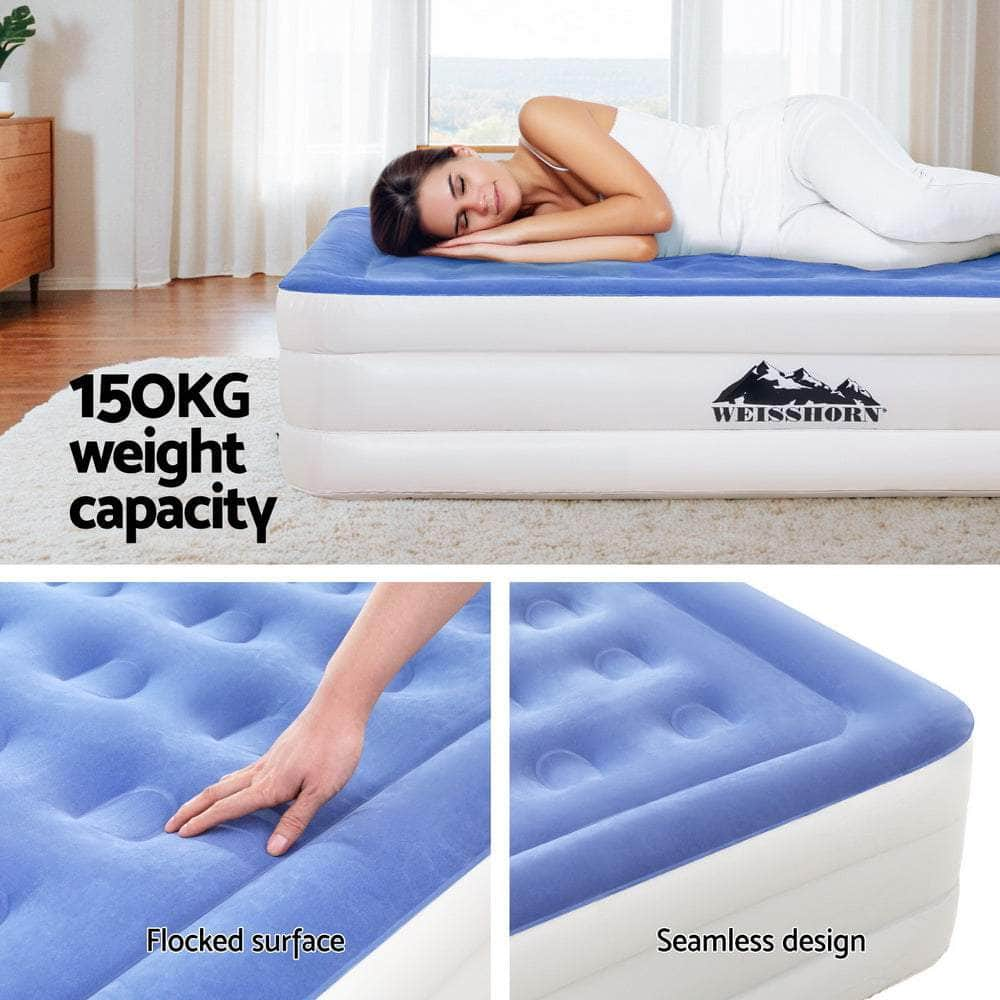 Air Mattress Single Inflatable Bed 46cm Cube Airbed