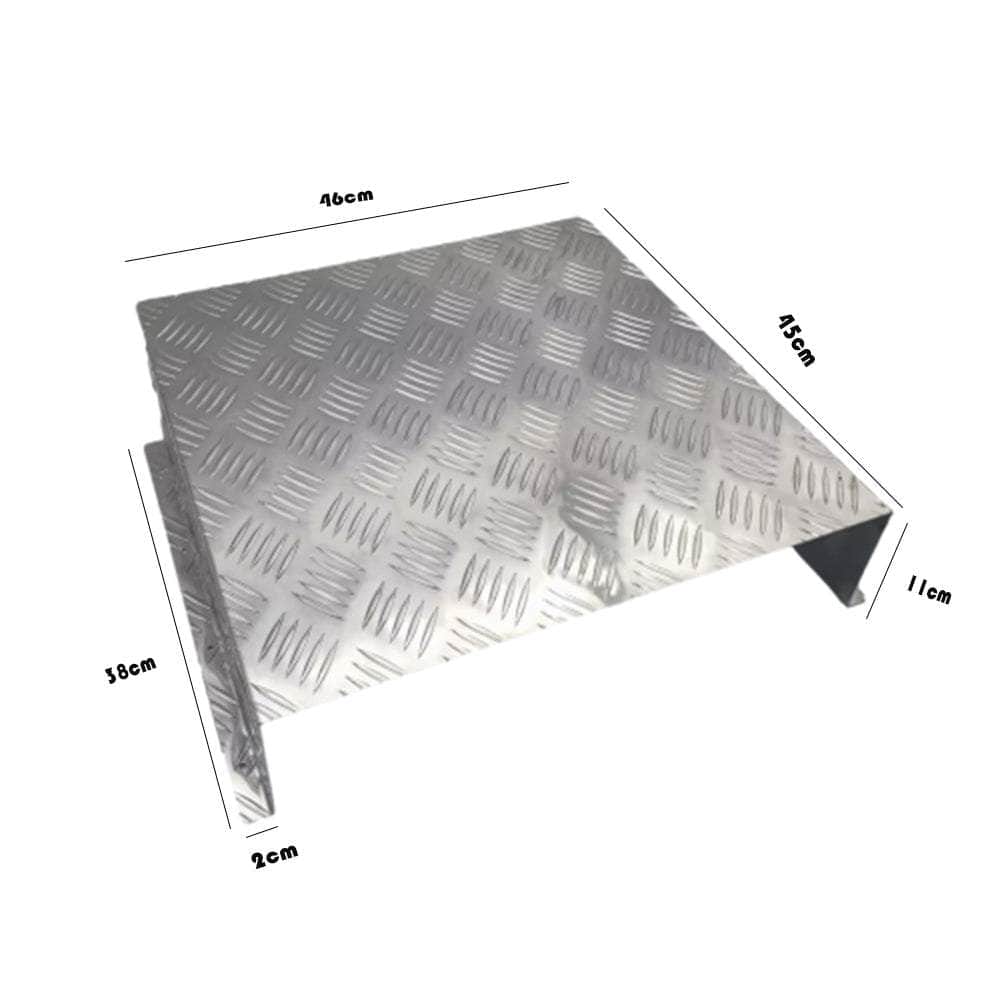 Alloy Plate Caravan Diesel Tank Cover: 2mm Silver