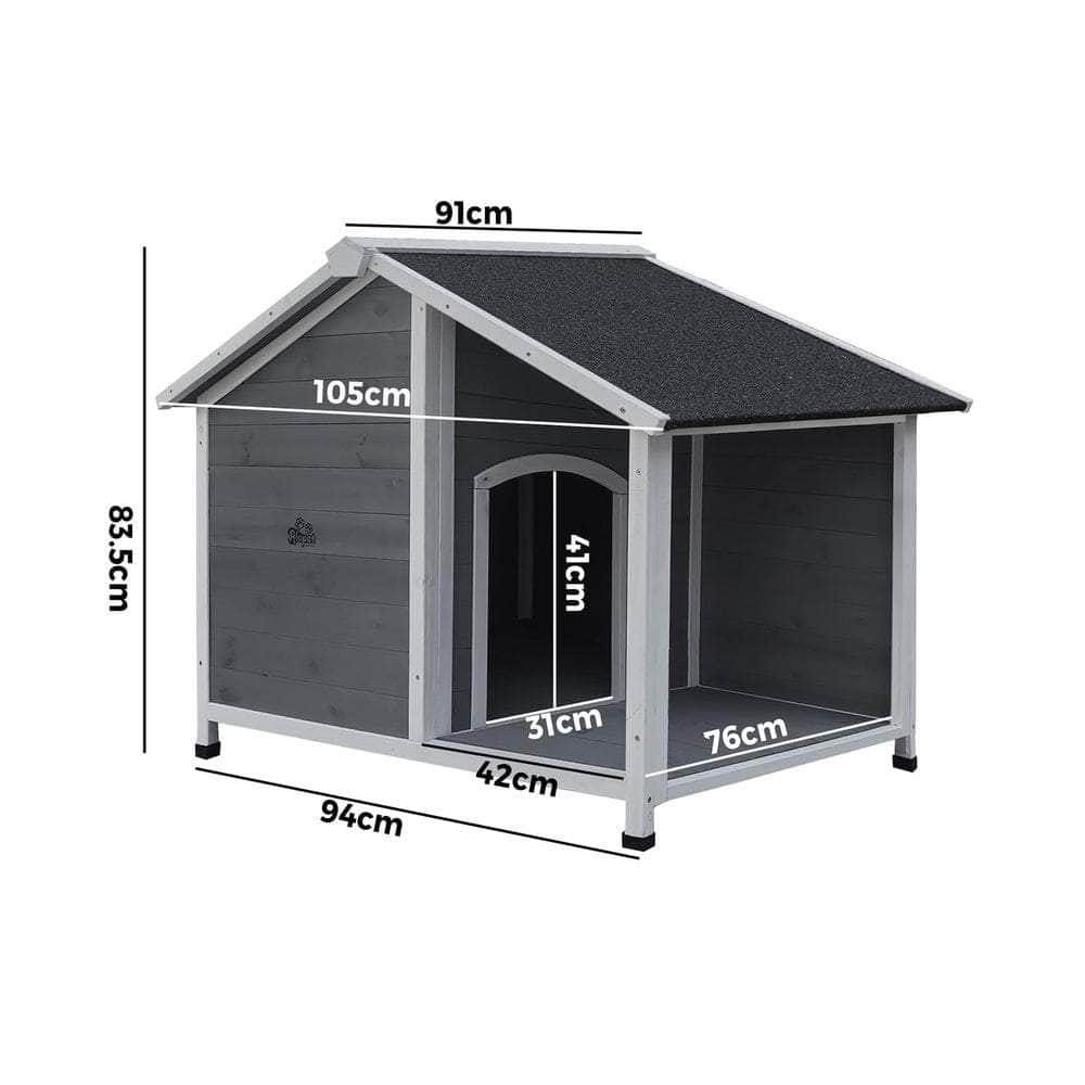 Alopet Dog Kennel Kennels House Outdoor Pet Wooden Large Cage Cabin Box Awning