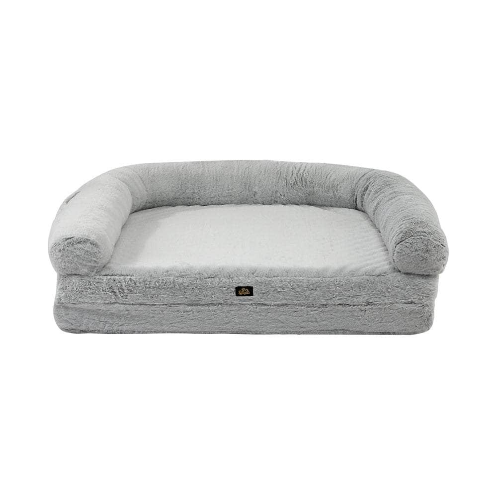 Alopet Foldable Calming Dog Bed Removable Washable Grey