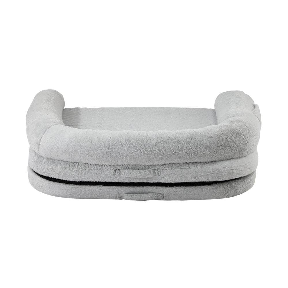 Alopet Foldable Calming Dog Bed Removable Washable Grey