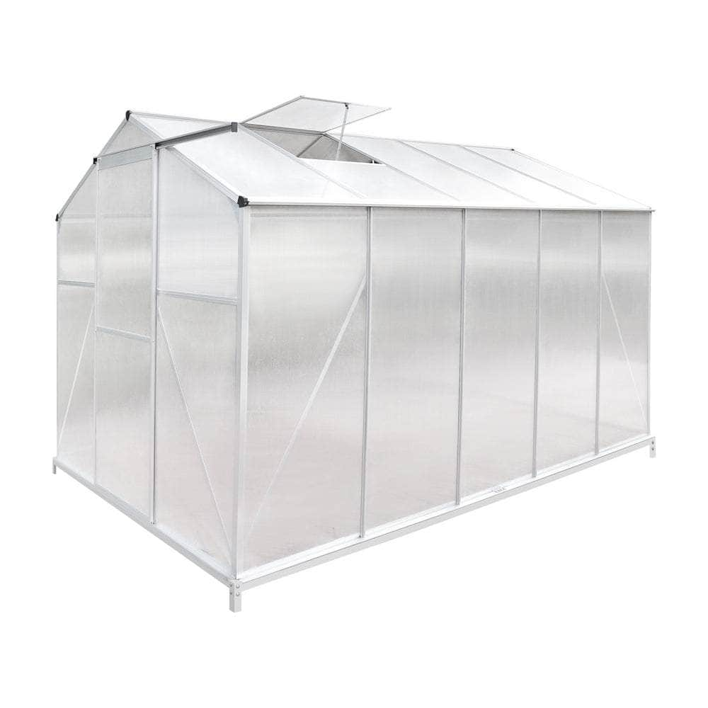 Aluminium Elegance: Polycarbonate Greenhouse Retreat (3.1x1.9M)