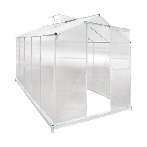 Aluminium Elegance: Polycarbonate Greenhouse Retreat (3.1x1.9M)