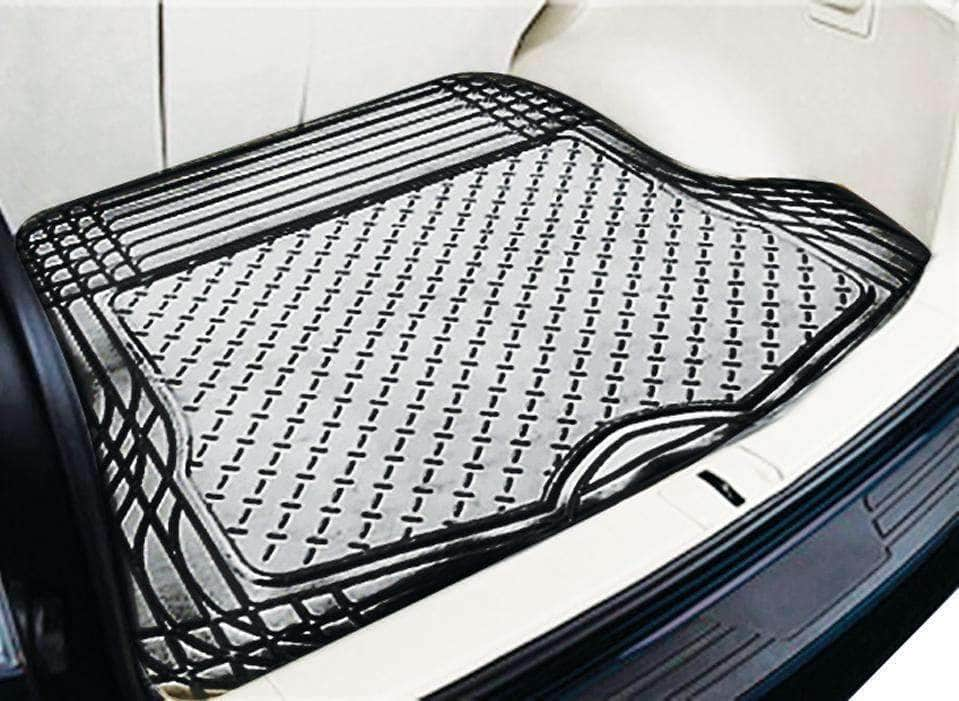 Aluminium Look 1-Piece Boot Mat - Carbon [Rubber/Aluminium Look]