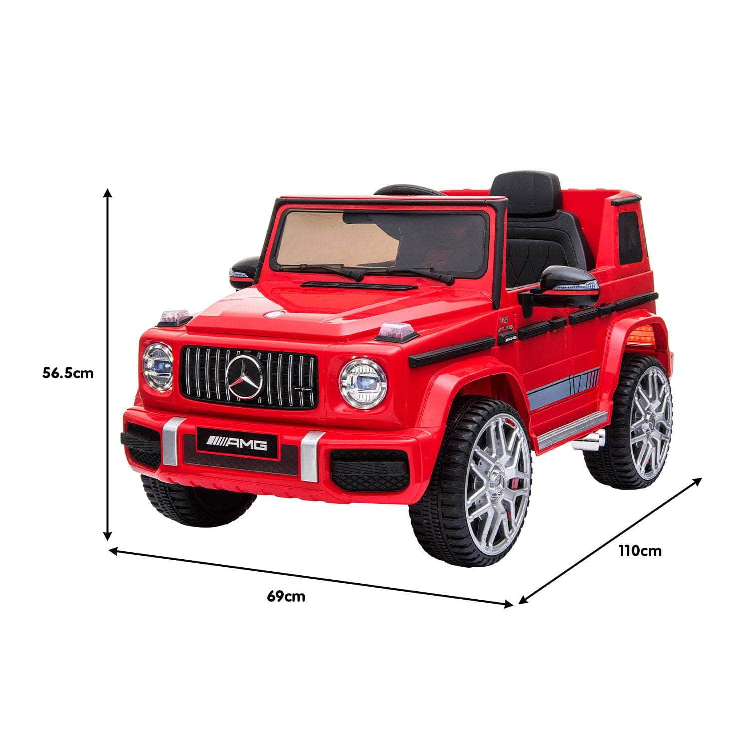 AMG G63 Licensed Kids Ride On Electric Car - Black/Red/White