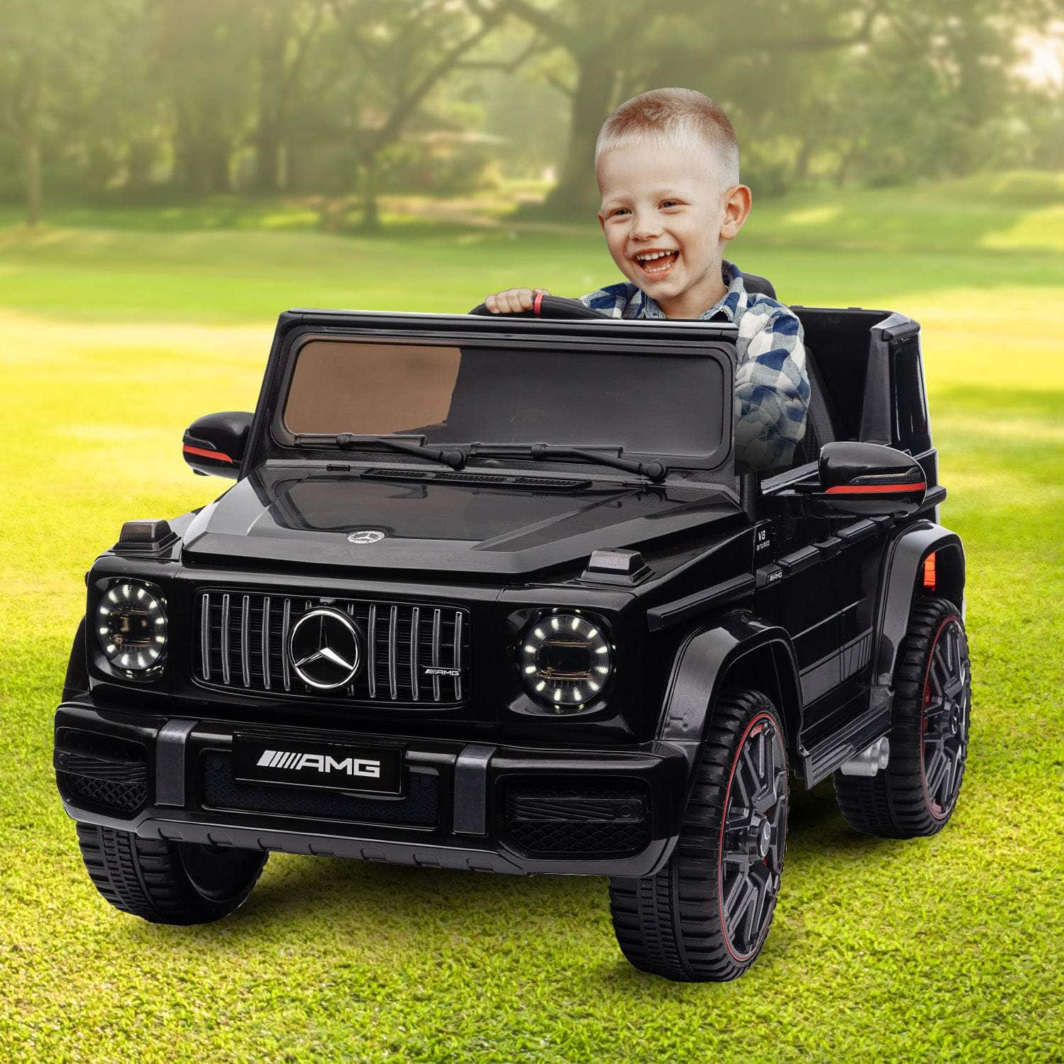 AMG G63 Licensed Kids Ride On Electric Car - Black/Red/White