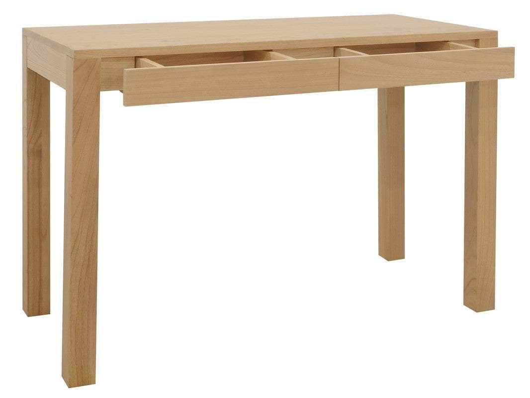 Amsterdam Solid Mindi Timber 2 Drawer Desk (Natural)