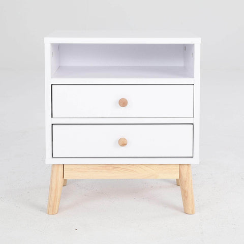 Anya White/Oak Bedside Storage