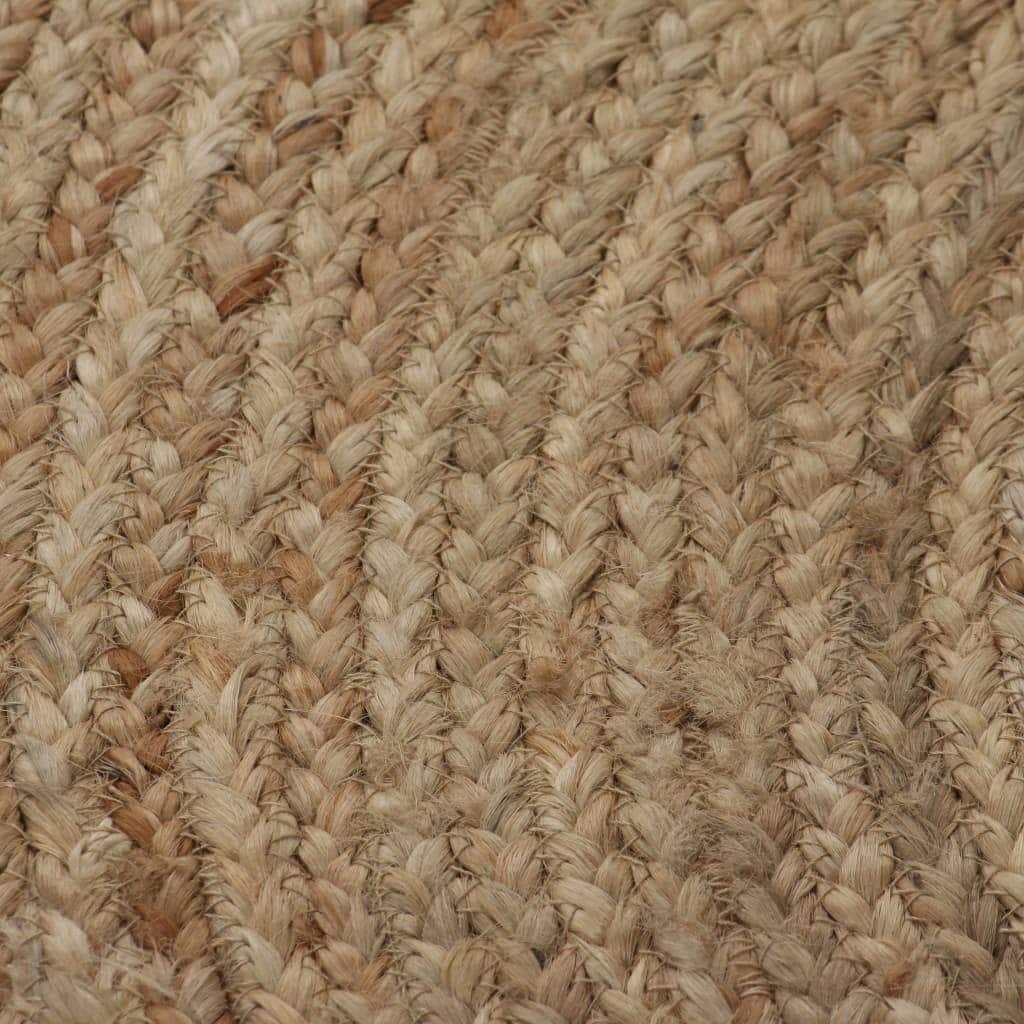 Area Rug Braided Jute 120 cm Round