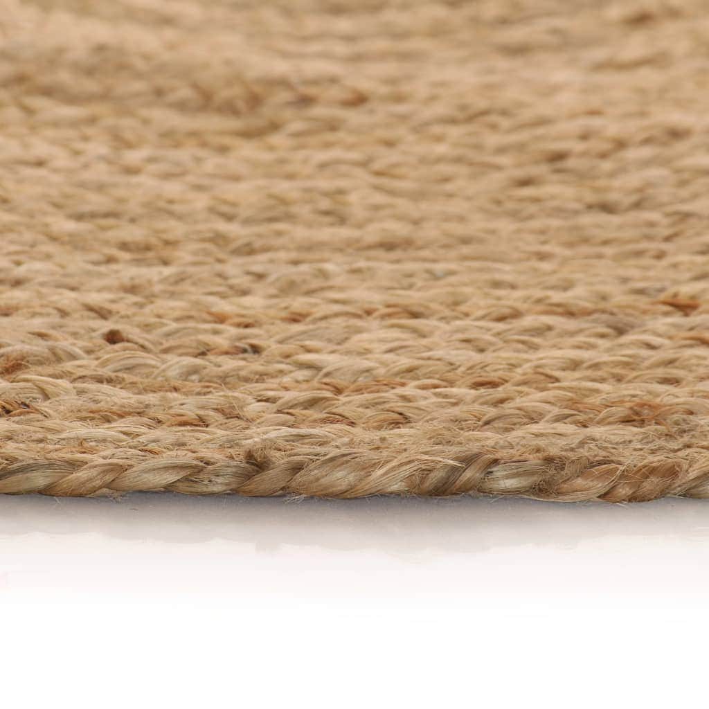 Area Rug Braided Jute 120 cm Round