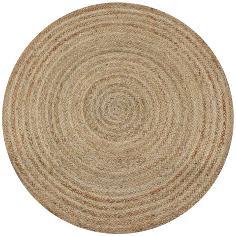 Area Rug Braided Jute 90 cm Round