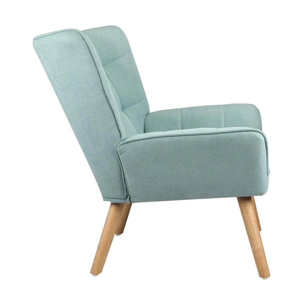 Armchair Accent Chairs Sofa Lounge Fabric Upholstered Tub Chair Beige/Blue/Grey