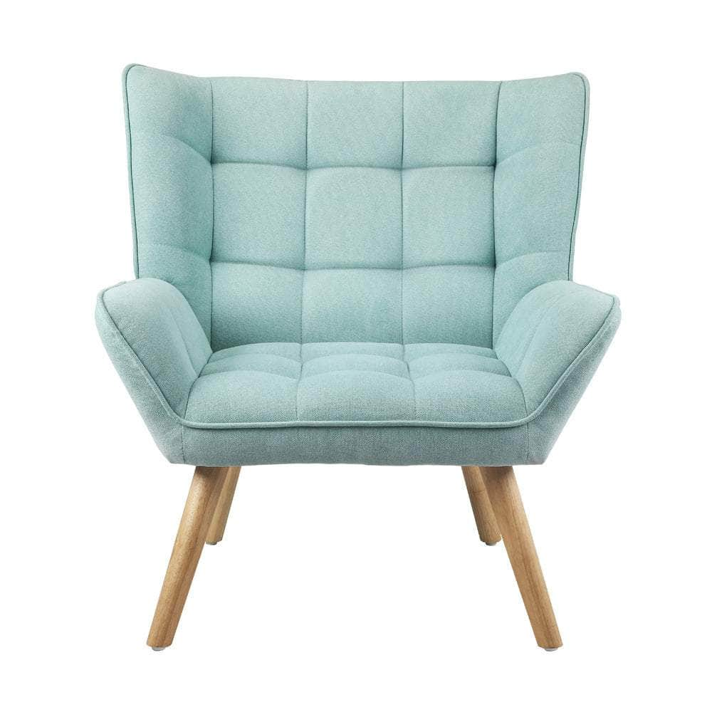 Armchair Accent Chairs Sofa Lounge Fabric Upholstered Tub Chair Beige/Blue/Grey