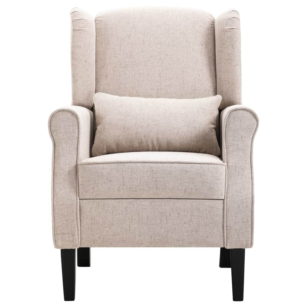 Armchair Beige Fabric