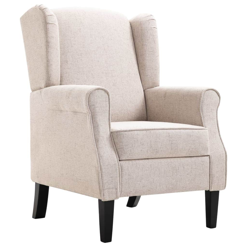 Armchair Beige Fabric