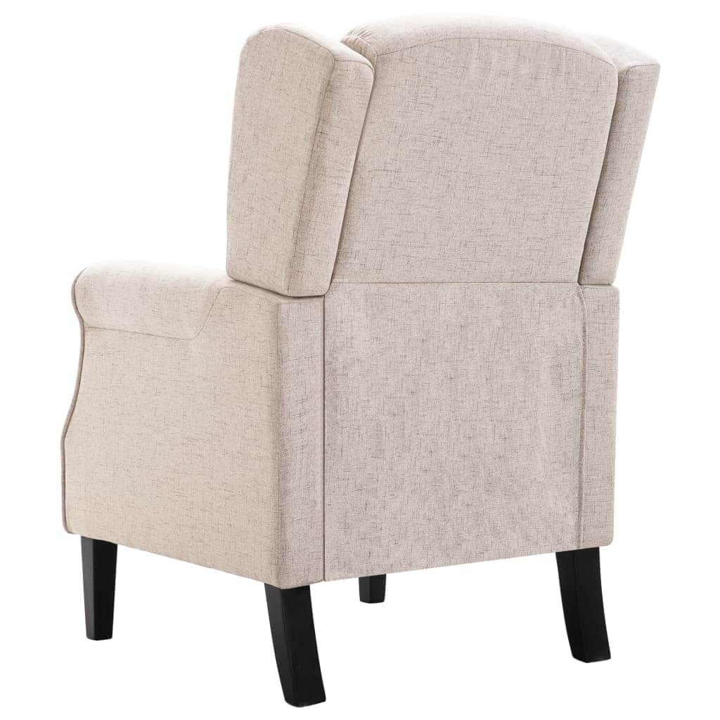 Armchair Beige Fabric