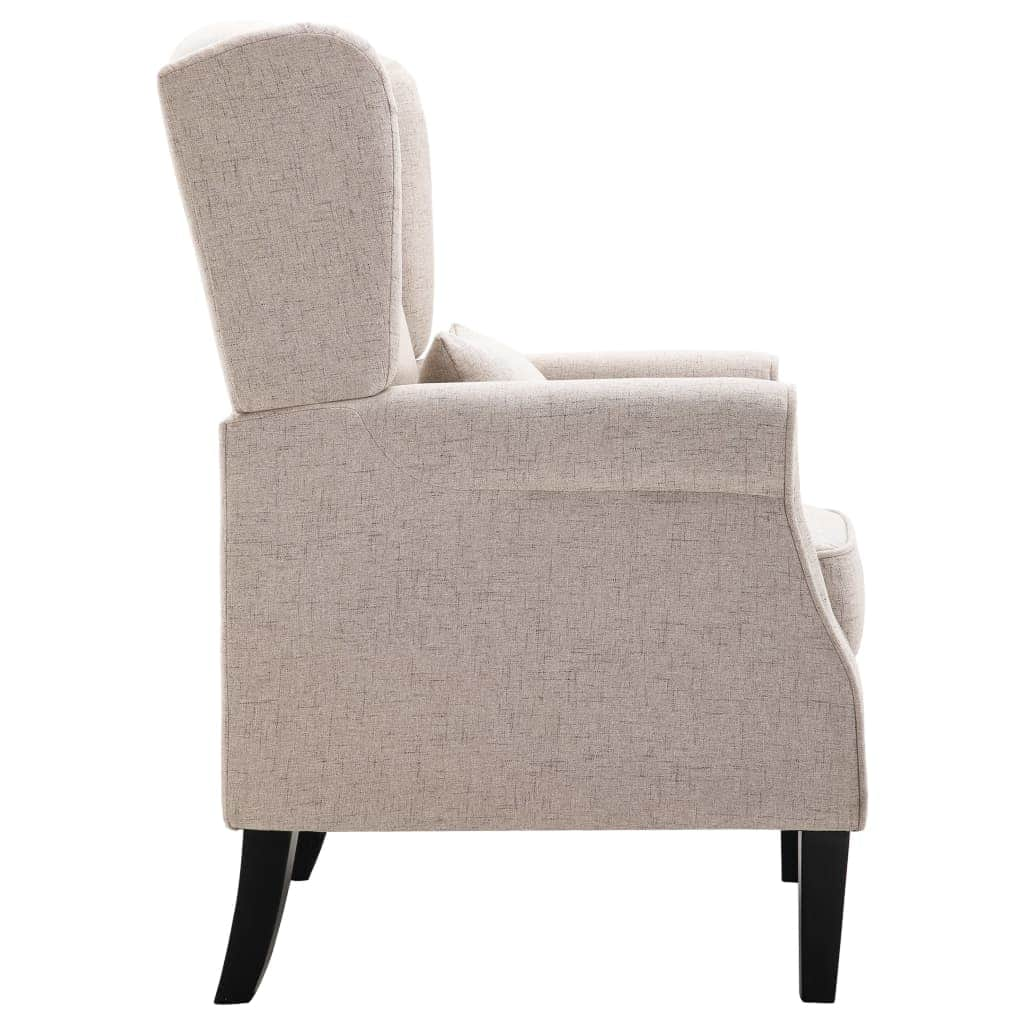 Armchair Beige Fabric