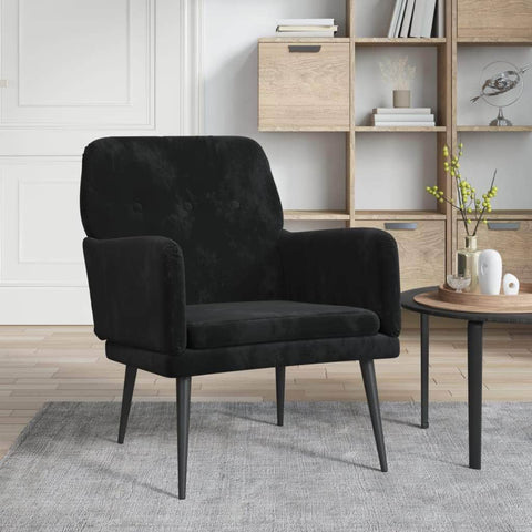 Armchair Black Velvet