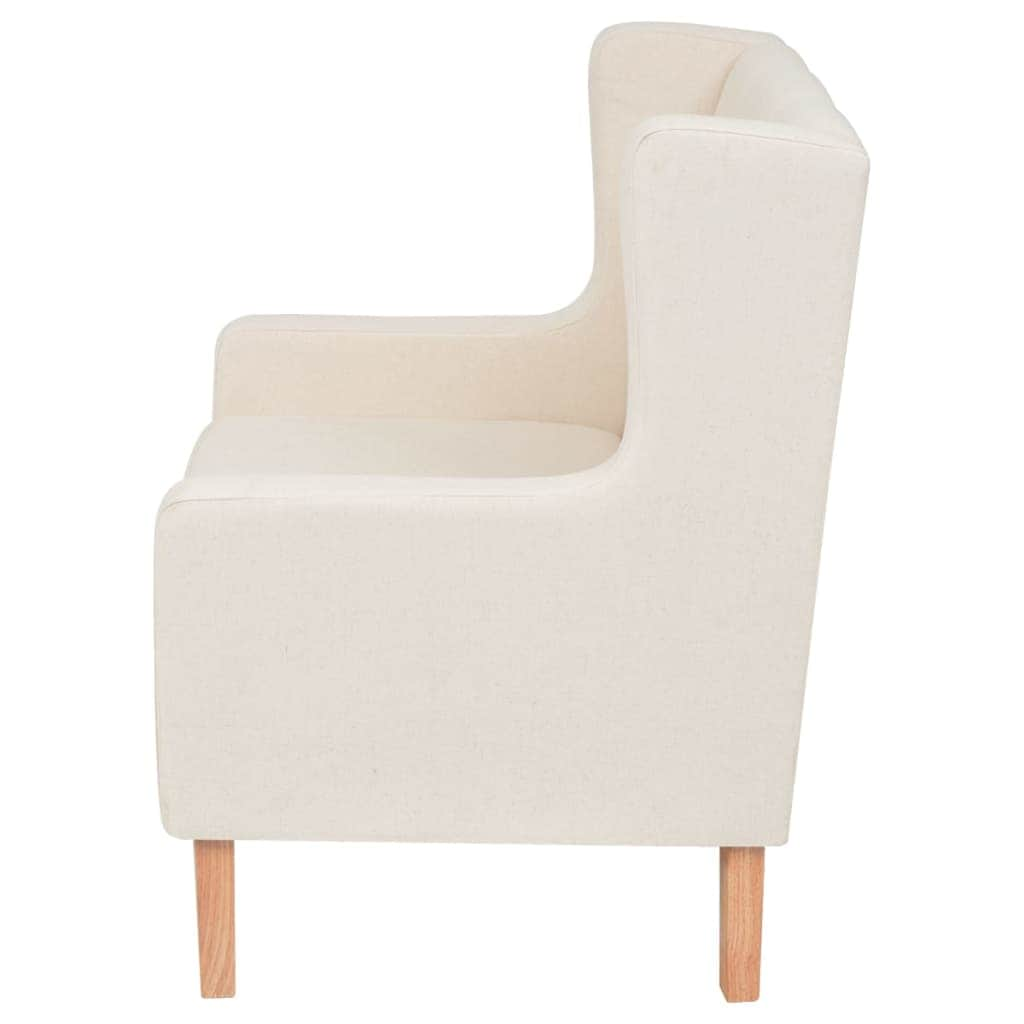 Armchair Cream White Fabric