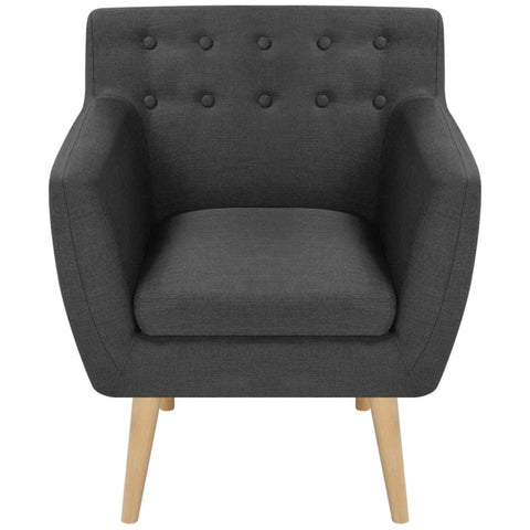 Armchair Dark Grey Fabric