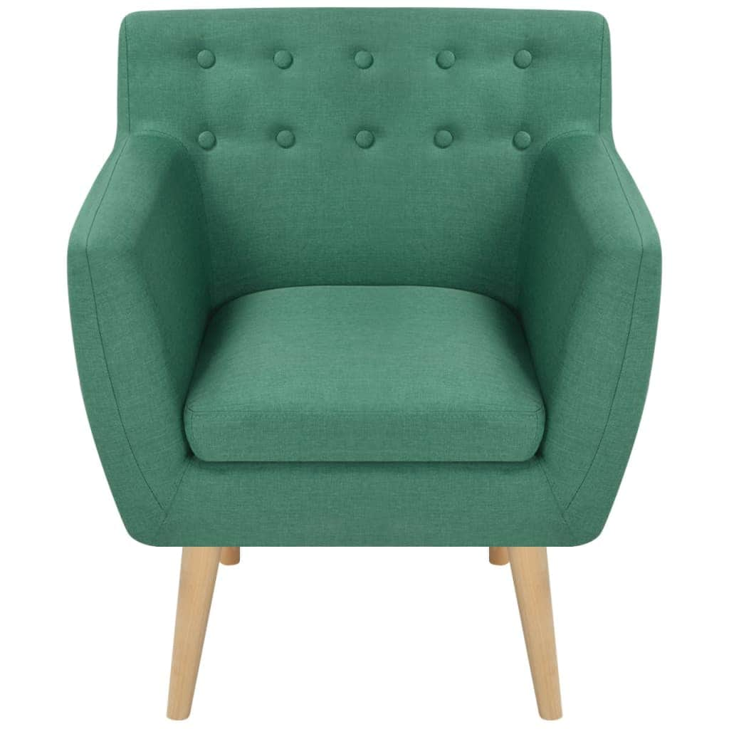 Armchair Green Fabric