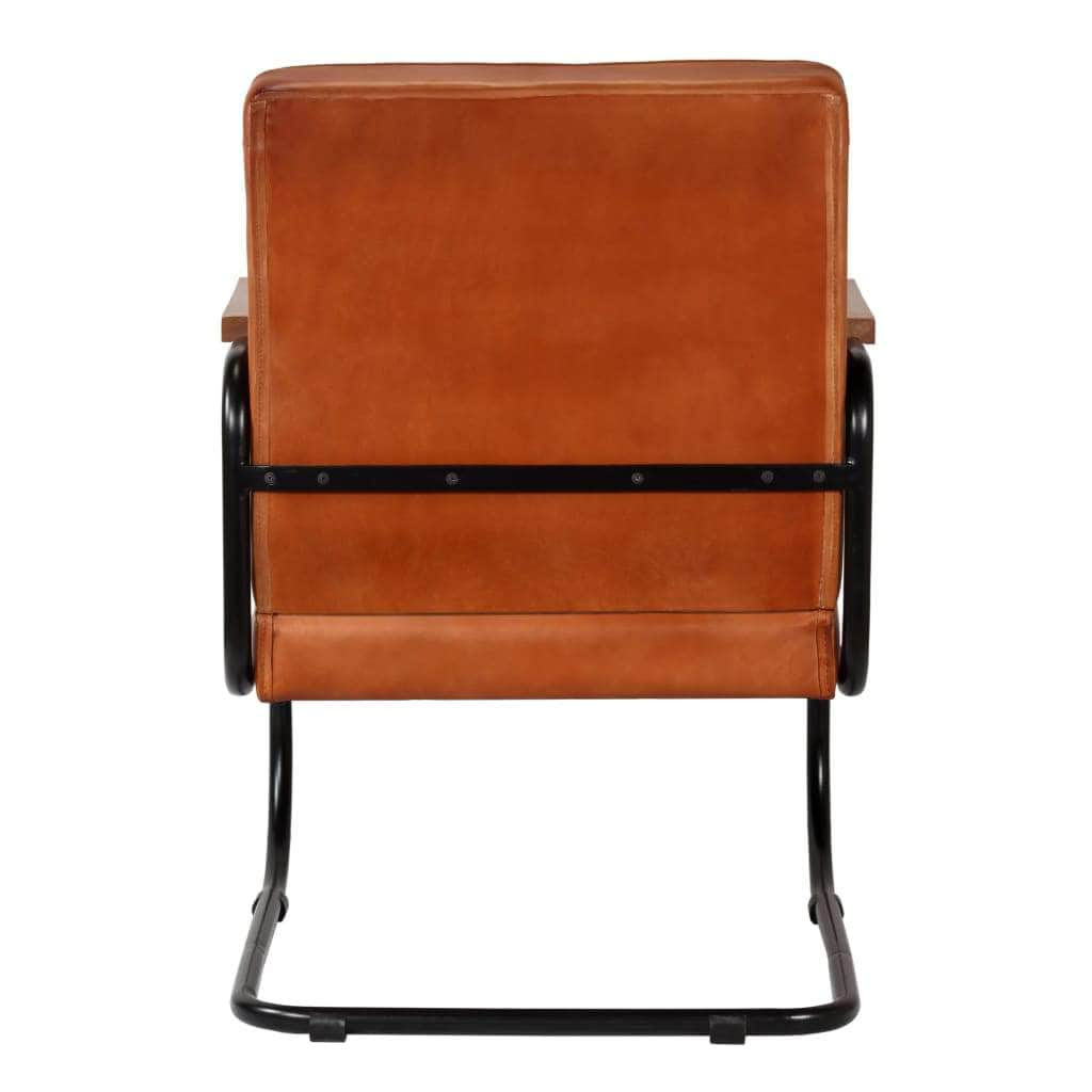 Armchair Light Brown Genuine Leather