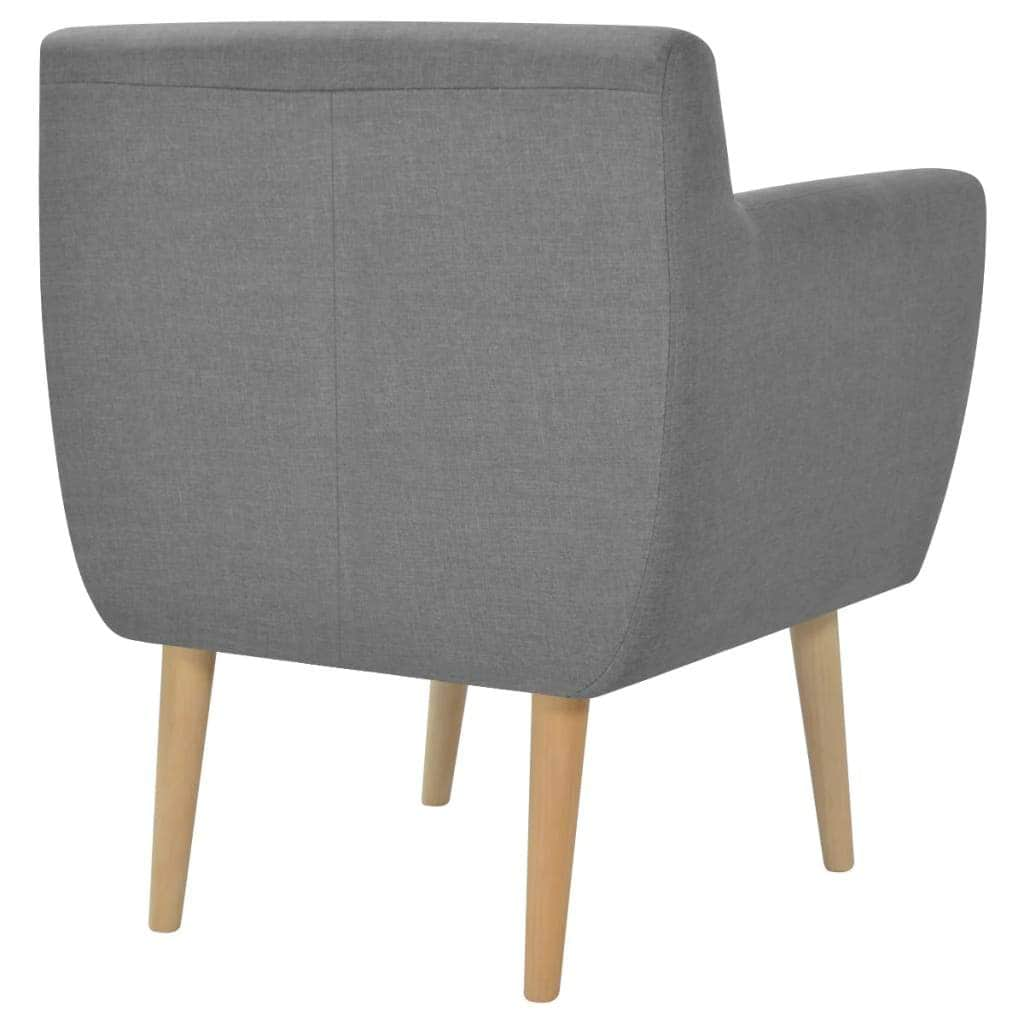 Armchair Light Grey Fabric