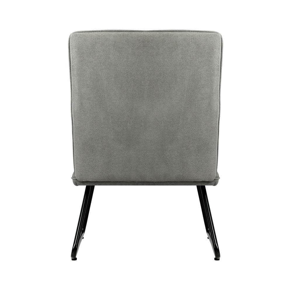 Armchair Lounge Chair Accent Chairs Linen Fabric Upholstered Dark Grey/Light Grey