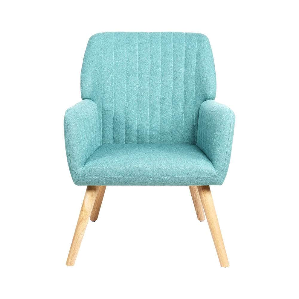 Armchair Lounge Sofa Chair Fabric Blue