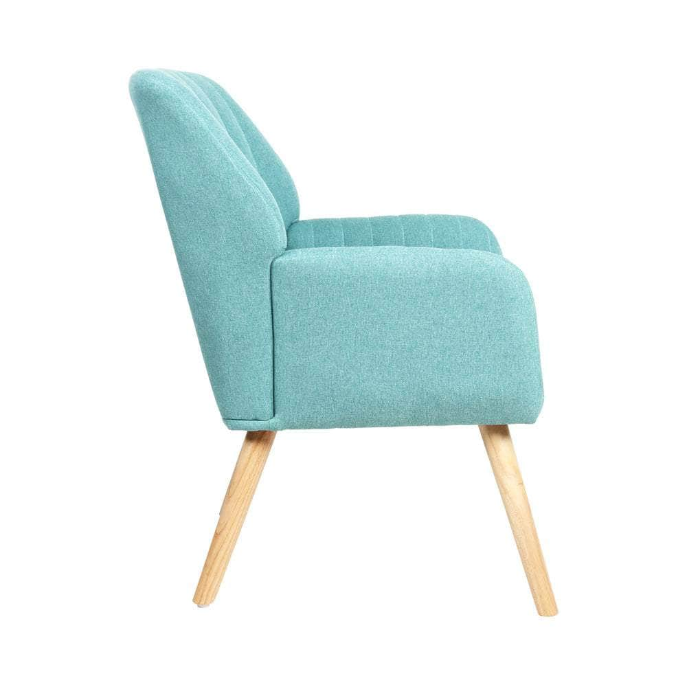 Armchair Lounge Sofa Chair Fabric Blue