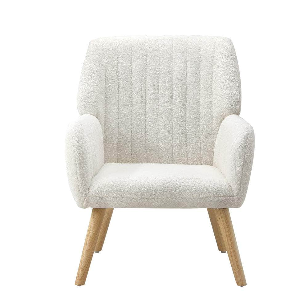 Armchair Lounge Sofa Chair Sherpa Couches White