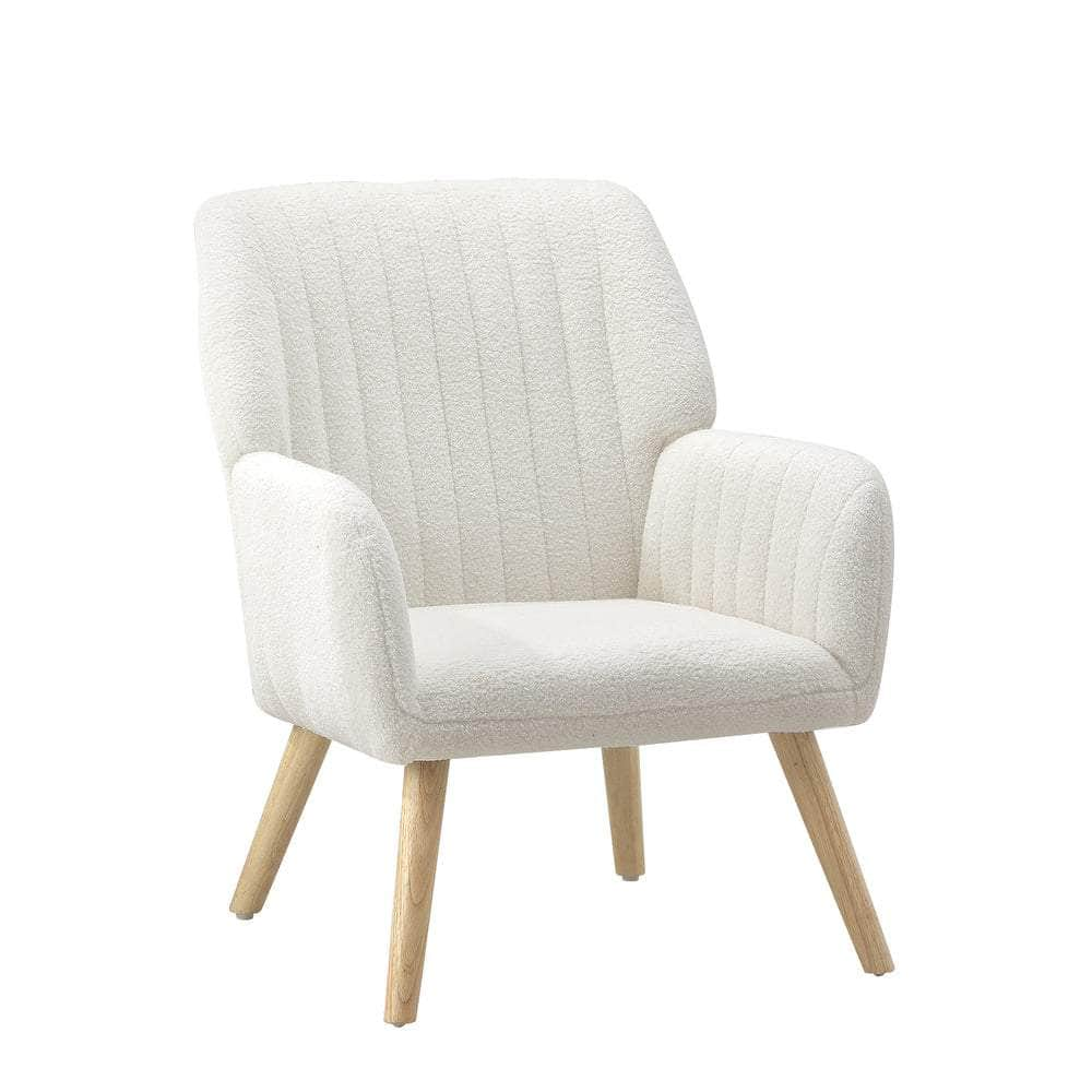 Armchair Lounge Sofa Chair Sherpa White