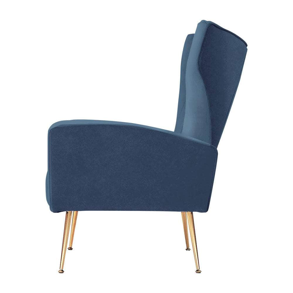 Armchair Navy Velvet Kate