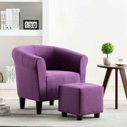 Armchair Purple Fabric