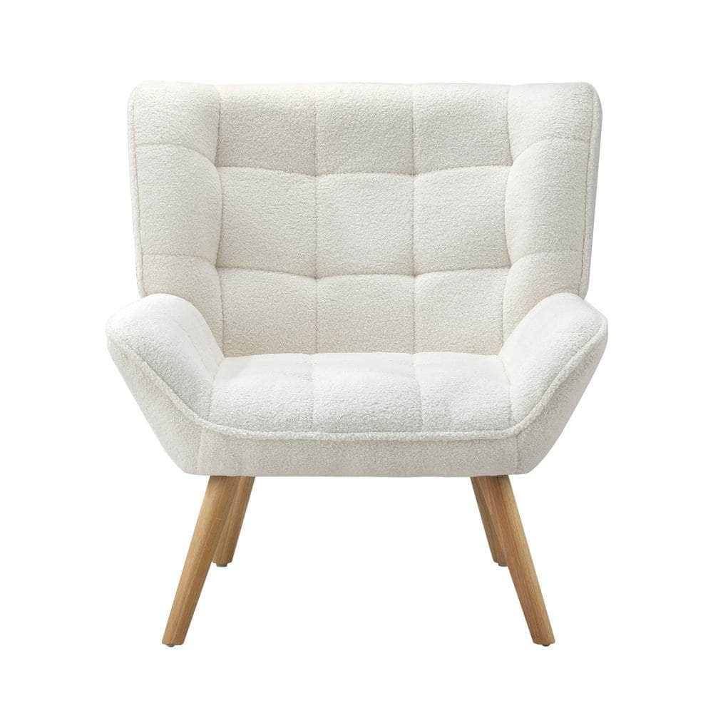 Armchair Sofa Lounge Fabric/Sherpa Upholstered Tub