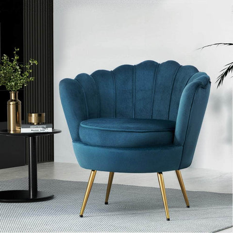 Armchair Velvet Blue Callista