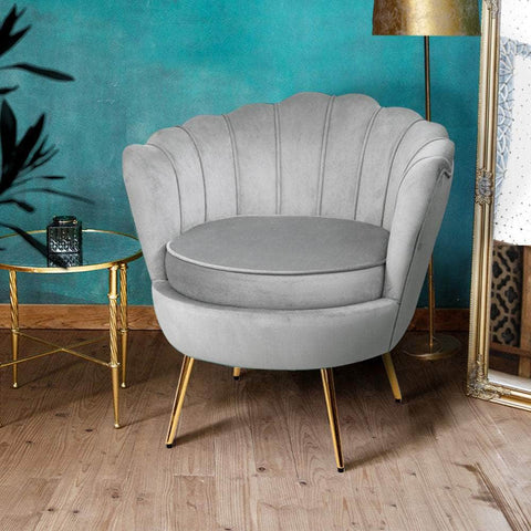 Armchair Velvet Grey Callista