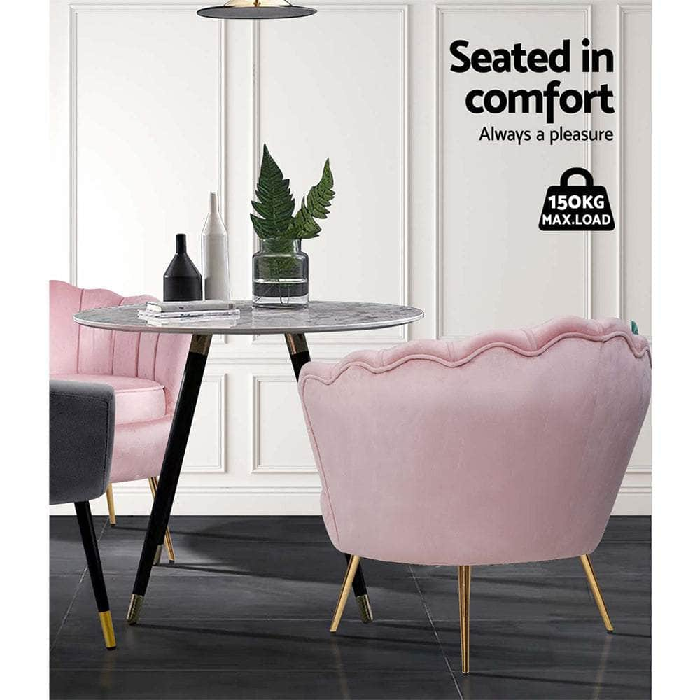 Armchair Velvet Pink Callista