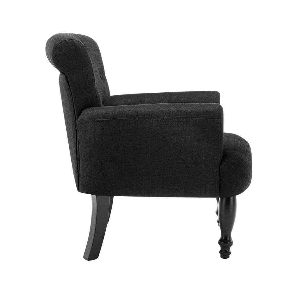 Armchair Wingback Charcoal Lothair