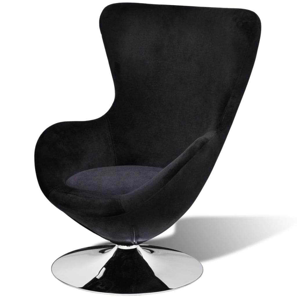 Armchair with Egg Shape Black