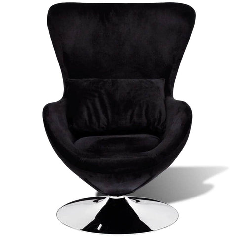 Armchair with Egg Shape Black