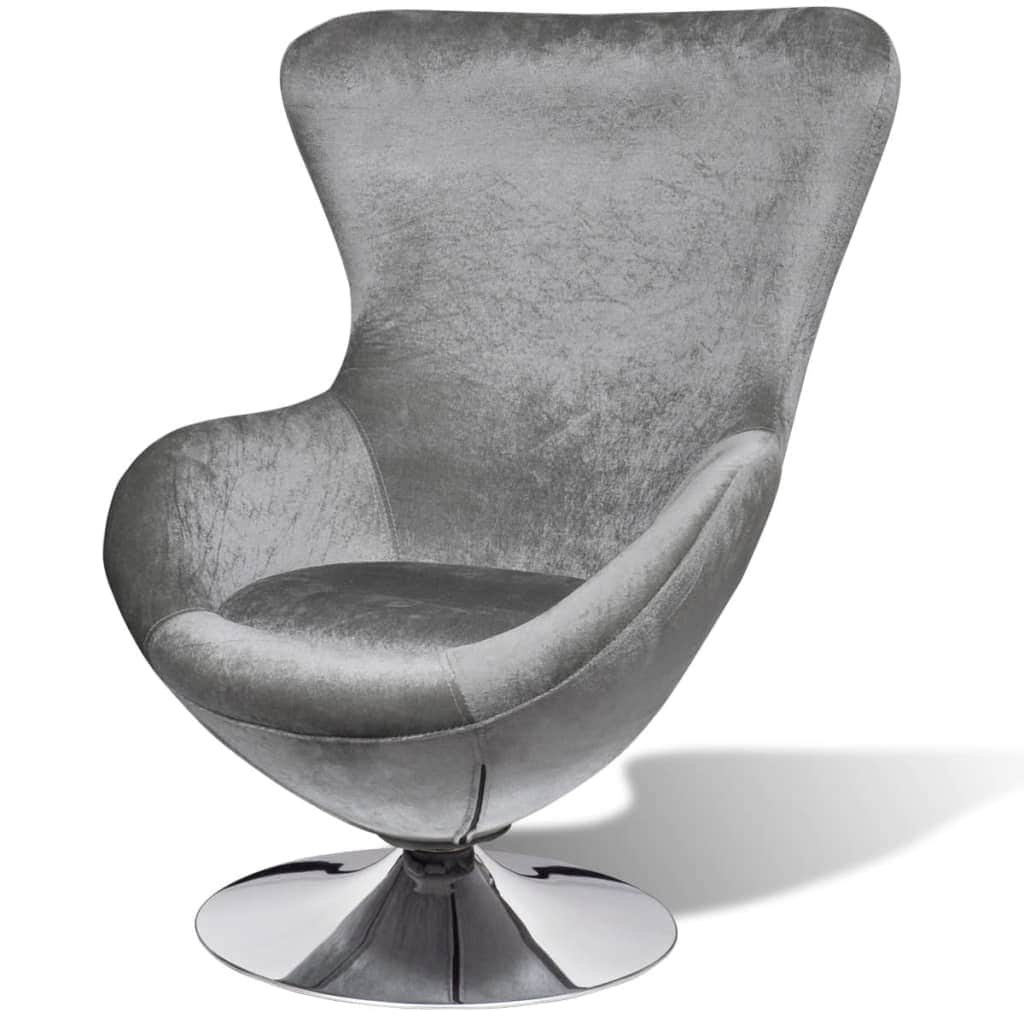 Armchair with Egg Shape Silver