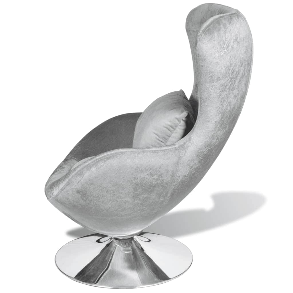 Armchair with Egg Shape Silver