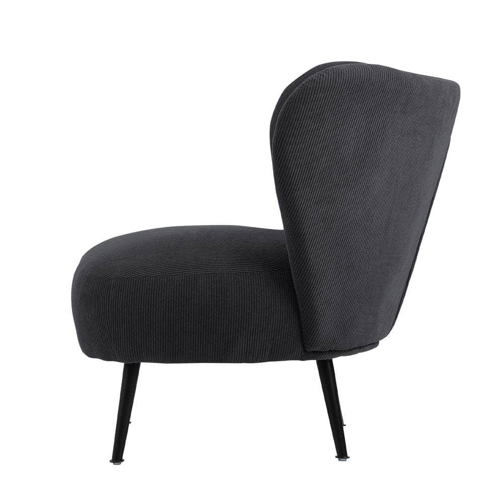 Armchair with Lumbar Pillow Wingback Velvet/Boucle