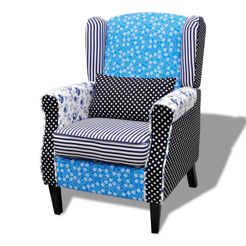 Armchair with Patchwork Design Fabric