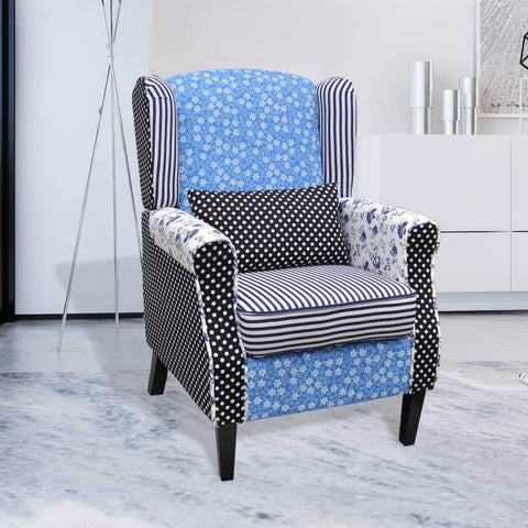 Armchair with Patchwork Design Fabric