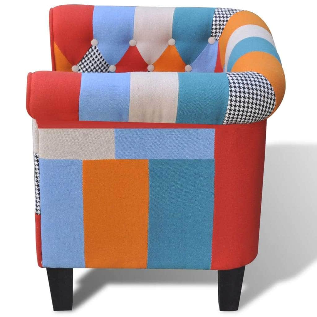 Armchair with Patchwork Design Fabric