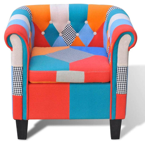 Armchair with Patchwork Design Fabric